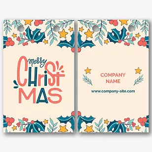 Paper Bag template for Christmas