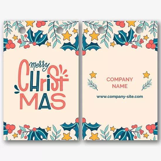 Paper Bag template for Christmas