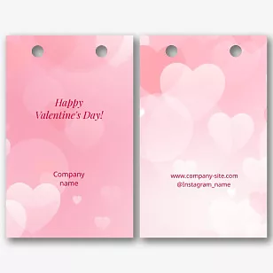 Paper bag template for Valentine's Day