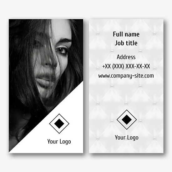 Personal business card template with photos