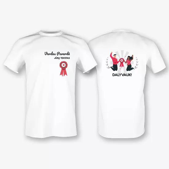 Individualizuotų marškinėlių šablonas varžyboms