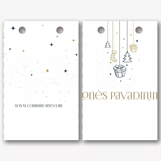 Naujųjų metų popierinio maišelio Šablonas