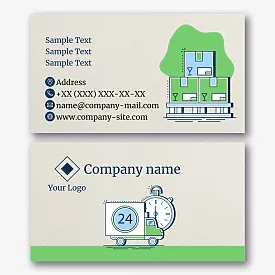 Cargo Transportation Business Card Template