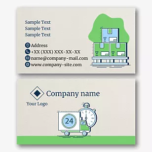Cargo Transportation Business Card Template