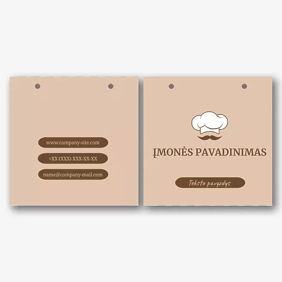 Restorano Popierinio Maišelio Šablonas