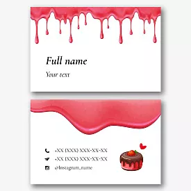 Confectionery business card template