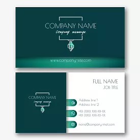 Jewelry store business card template 