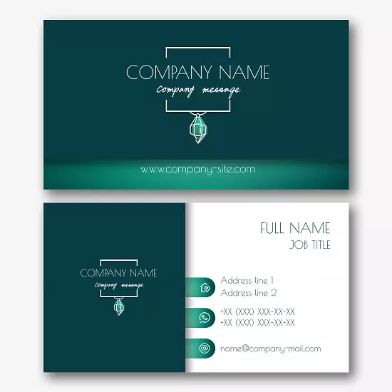 Jewelry store business card template 