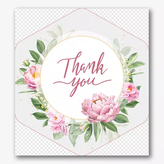 Thank you sticker template