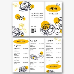 Szablon porannego menu kawiarni