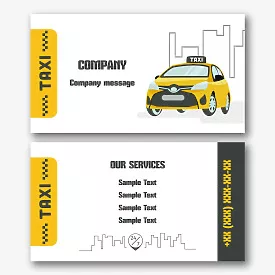 Taxi driver's business card template