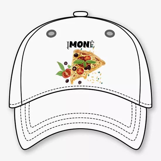 Beisbolo kepuraitės šablonas su nuotrauka