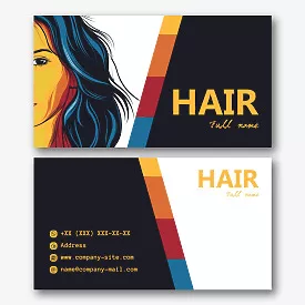 Hairdresser's business card template