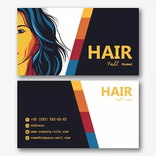 Hairdresser's business card template