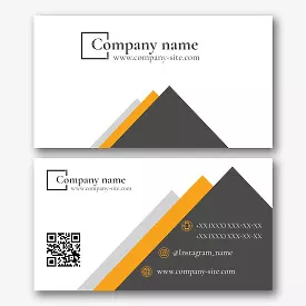 Abstract business card template with triangles