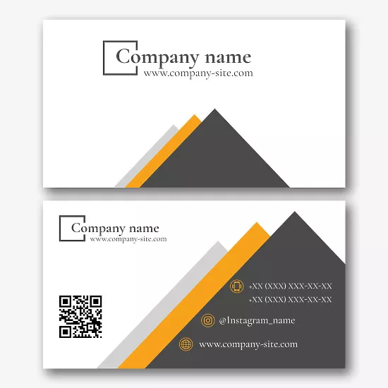 Abstract business card template with triangles