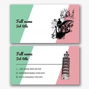 Italian Translator's business card template