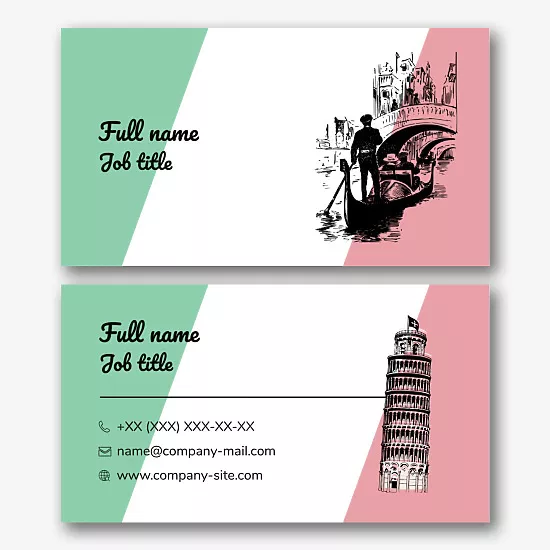 Italian Translator's business card template