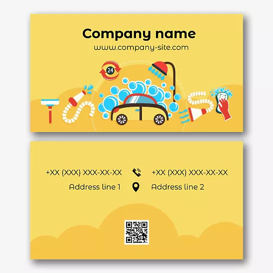 Car wash business card template