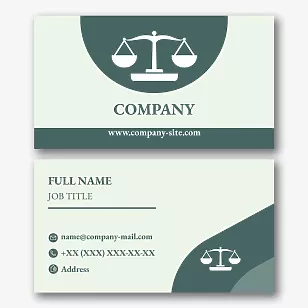 Lawyer's business card template 