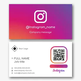 Instagram business card template