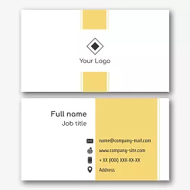 Template for a simple personal business card
