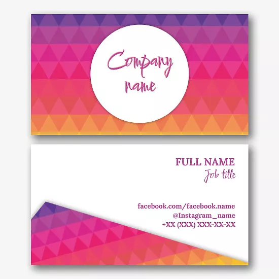 Universal business card template 