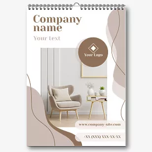 Furniture store calendar template