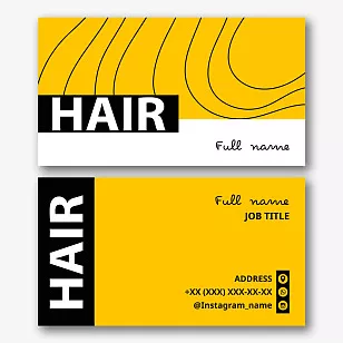 Hairdresser's business card template