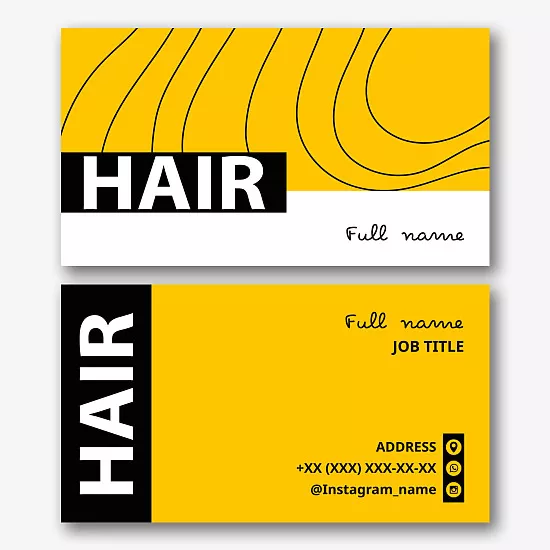 Hairdresser's business card template