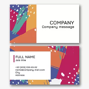 Bright corporate business card template