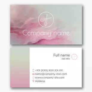 Hairdresser's business card template