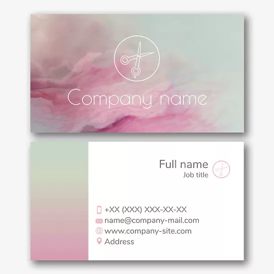 Hairdresser's business card template