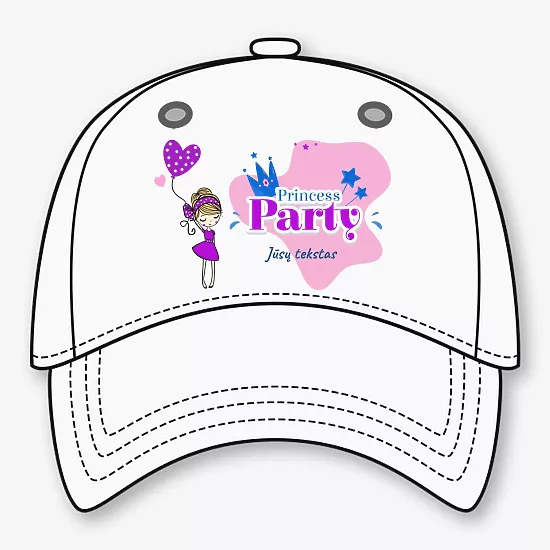 Beisbolo kepuraitės šablonas su nuotrauka