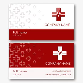Cardiology Center business card template