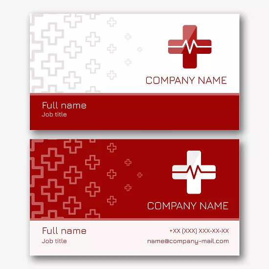 Cardiology Center business card template