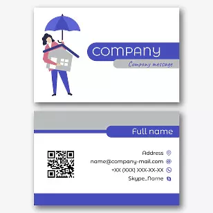 Insurance agent's business card template