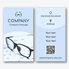 Optics store business card template