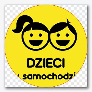 Wzór naklejki dzieci w samochodzie