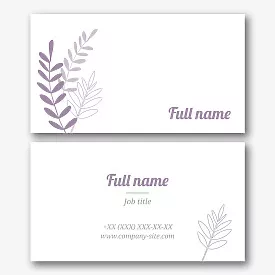 Florist's business card template