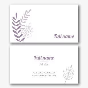 Florist's business card template