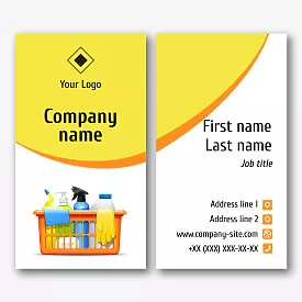 Cleaning business card template