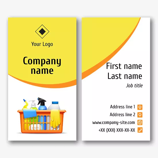 Cleaning business card template