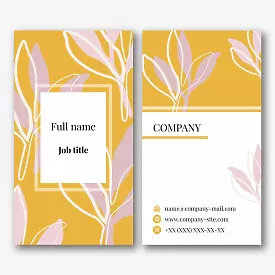 Bright abstract business card template