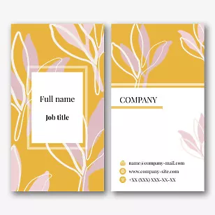 Bright abstract business card template