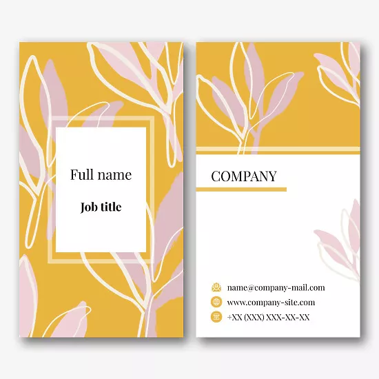 Bright abstract business card template