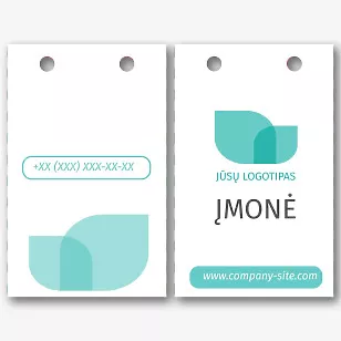 Eco pakuotės šablonas su logotipu