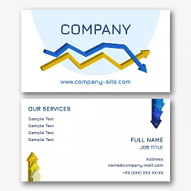 Financial company business card template 