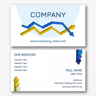 Financial company business card template 