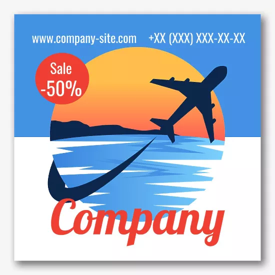 Travel advertising banner